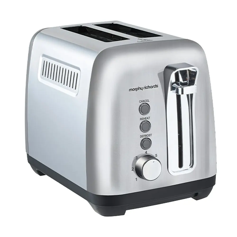 Morphy Richards 1150W Equip 2 Slice Electric Bread/Toaster Silver MREK1B 29cm - Home & Garden