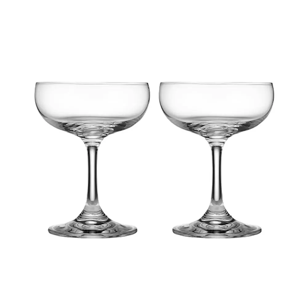 2pc Tempa Quinn 220ml Cocktail Coupe Glass Sparkling Wine Glassware Cup Clear - Home & Garden