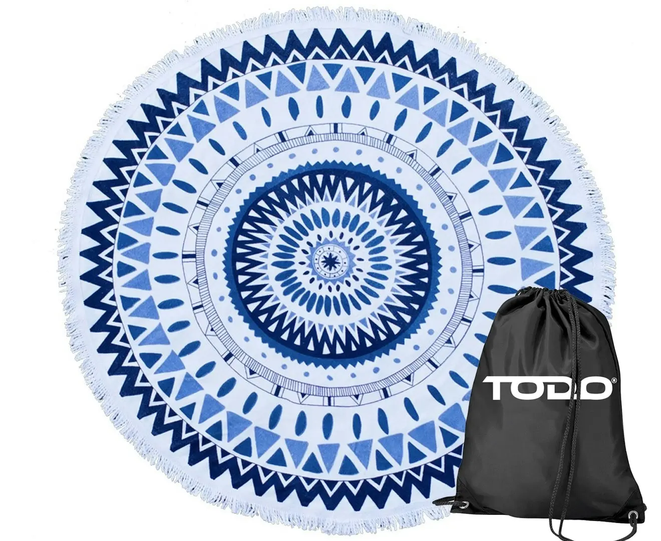 TODO Luxury Thick Microfiber Round Beach Towel Throw Rug Ttowel02 - Beauty