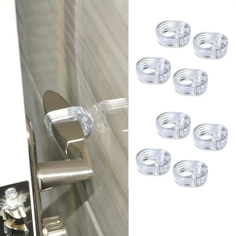 8 Pcs Door Stopper Transparent Silicone Door Handle Buffer Doorknob Bumper - Hardware