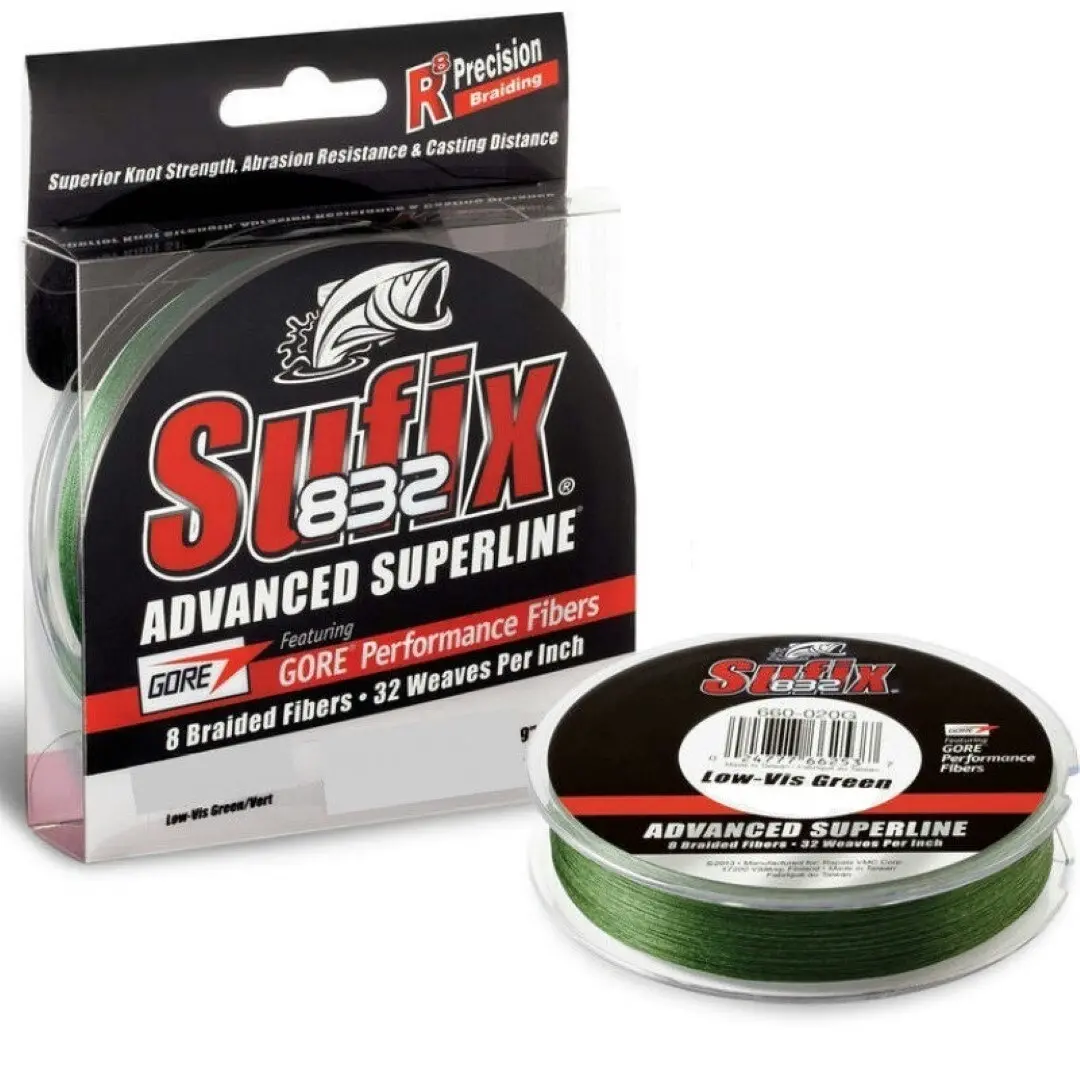 150yd Spool of 80lb Lo Vis Green Sufix 832 Braided Fishing Line - Sports & Outdoor