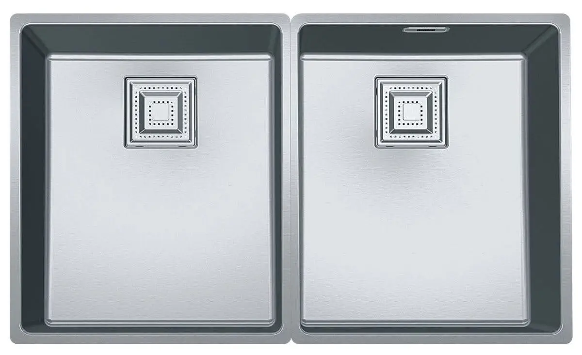 Franke Centinox Double Bowl Undermount Sink - Hardware