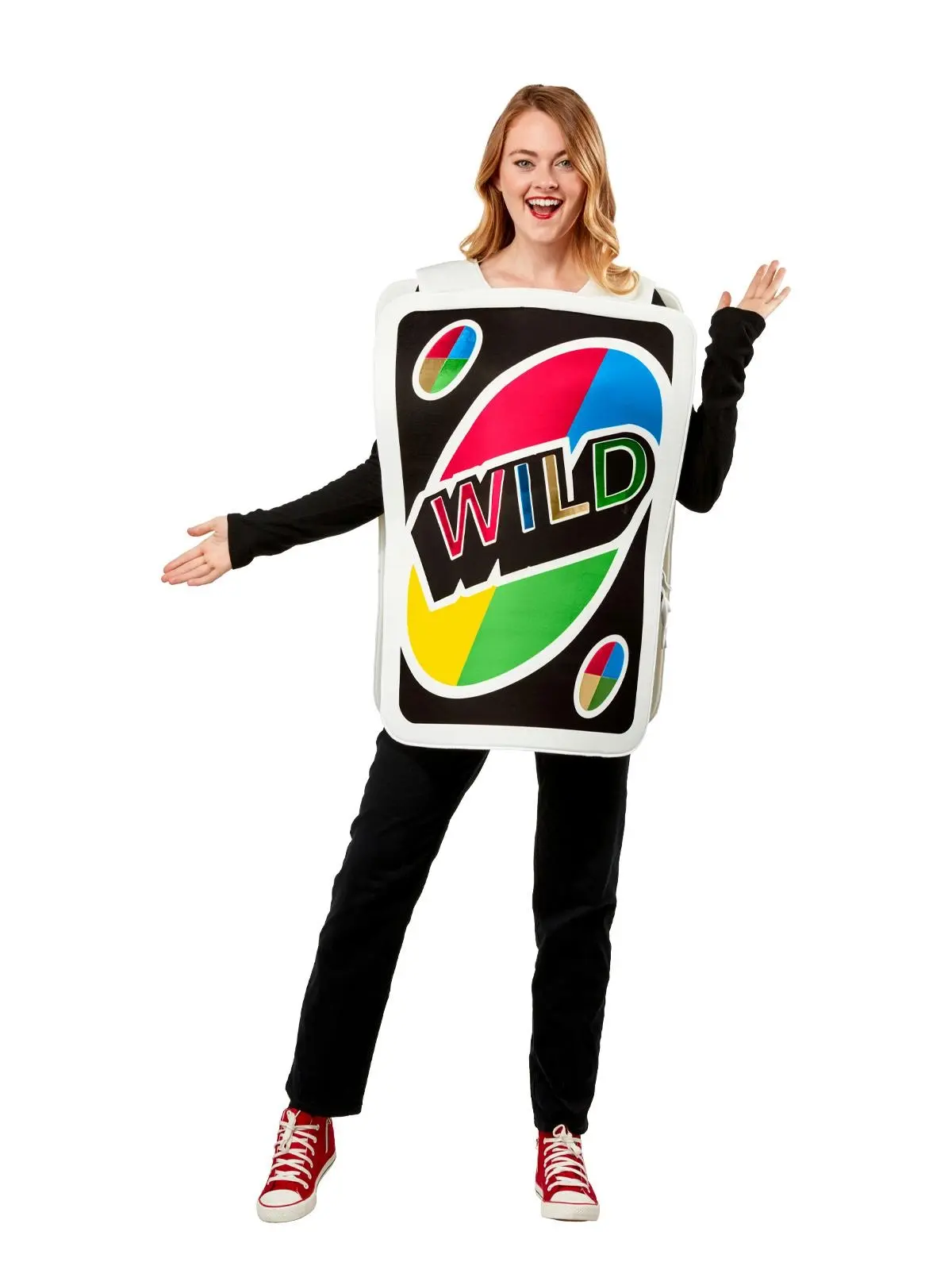 Rubies 80's Game Uno Wild Card Adult Tabard Unisex Dress Up Costume One Size - Fashion