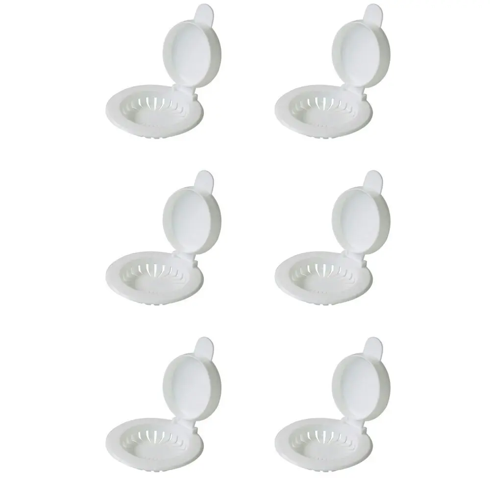 6x Homeleisure Plastic Kitchen Sink Plug & Strainer Drain Filter Catcher White - Home & Garden
