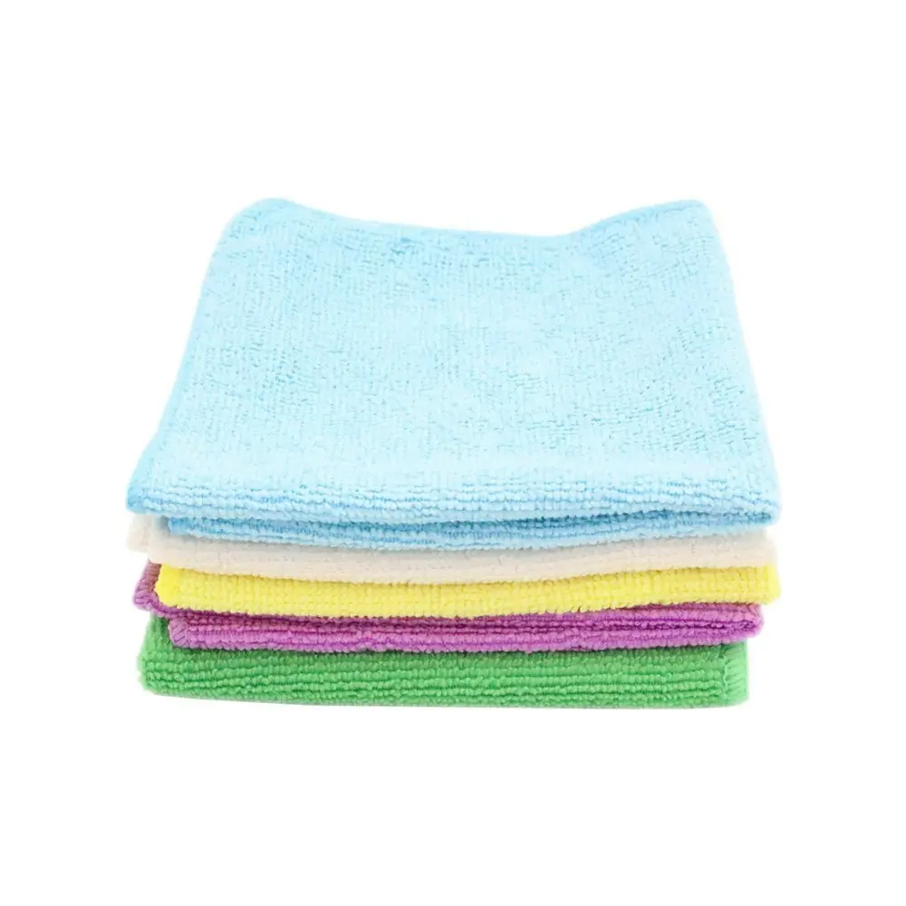5PK White Glove 30x30cm Cleaning Microfibre Cloth Assorted Colour Towel Wash - Home & Garden