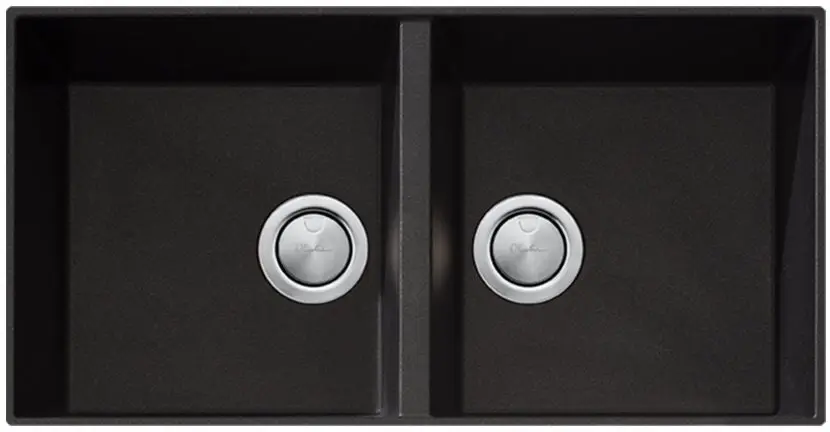 Oliveri Santorini Double Bowl Undermount Sink - Hardware