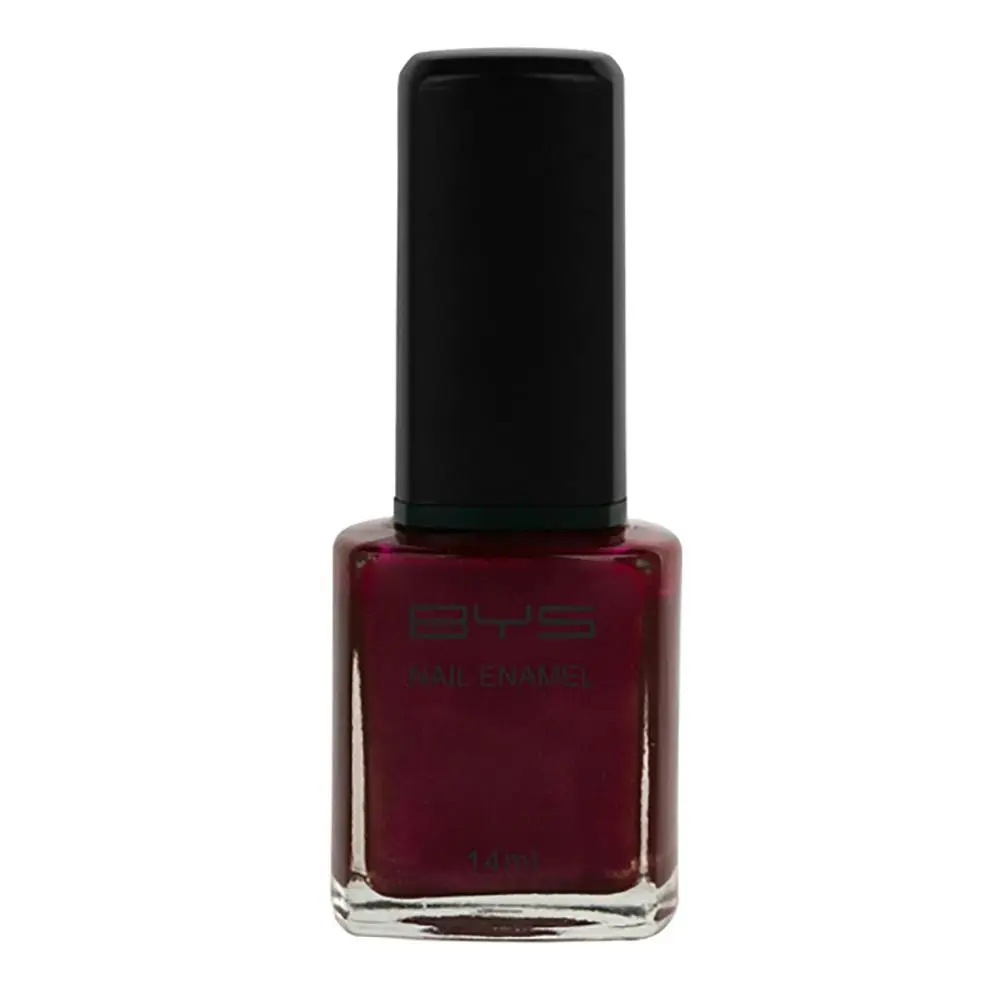 BYS Ruby Jewel Nail Polish Enamel Lacquer Gloss Lasting Quick Dry 14ml Burgundy - Beauty