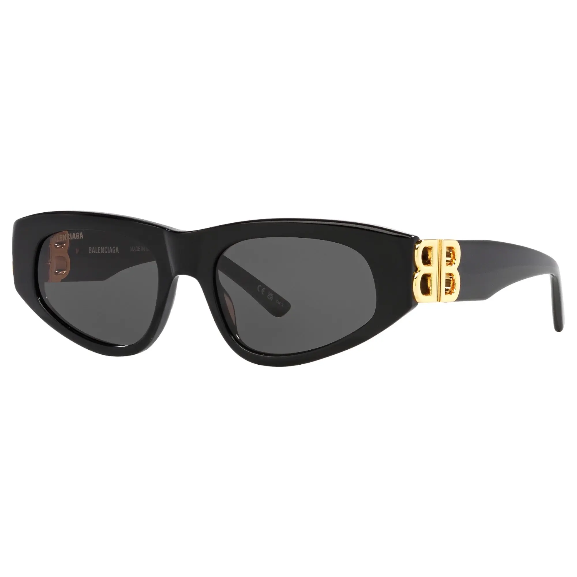 Womens Balenciaga Sunglasses Bb0095s Black/ Gold/Grey Sunnies - Fashion