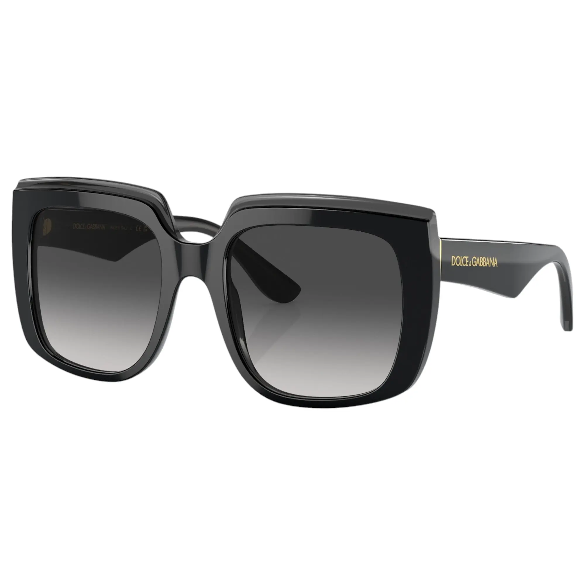 Womens Dolce & Gabbana Sunglasses Dg4414 Black On Transparent Black Sunnies - Fashion