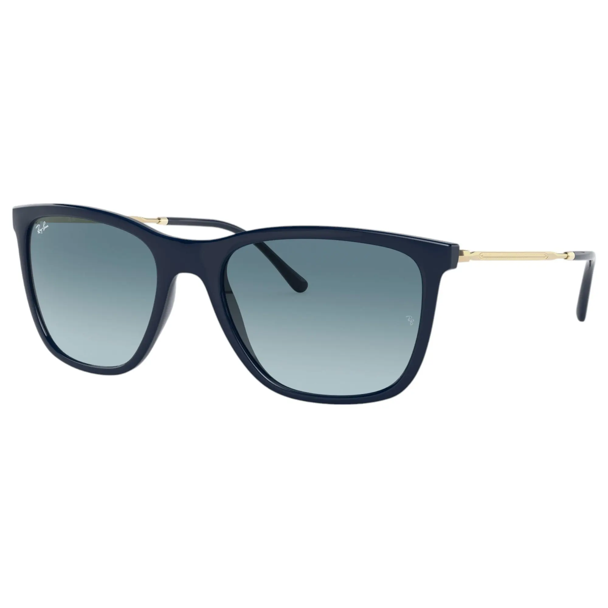 Womens Ray Ban Sunglasses Rb4344 Polished Blue/ Blue Gradient Sunnies - Fashion