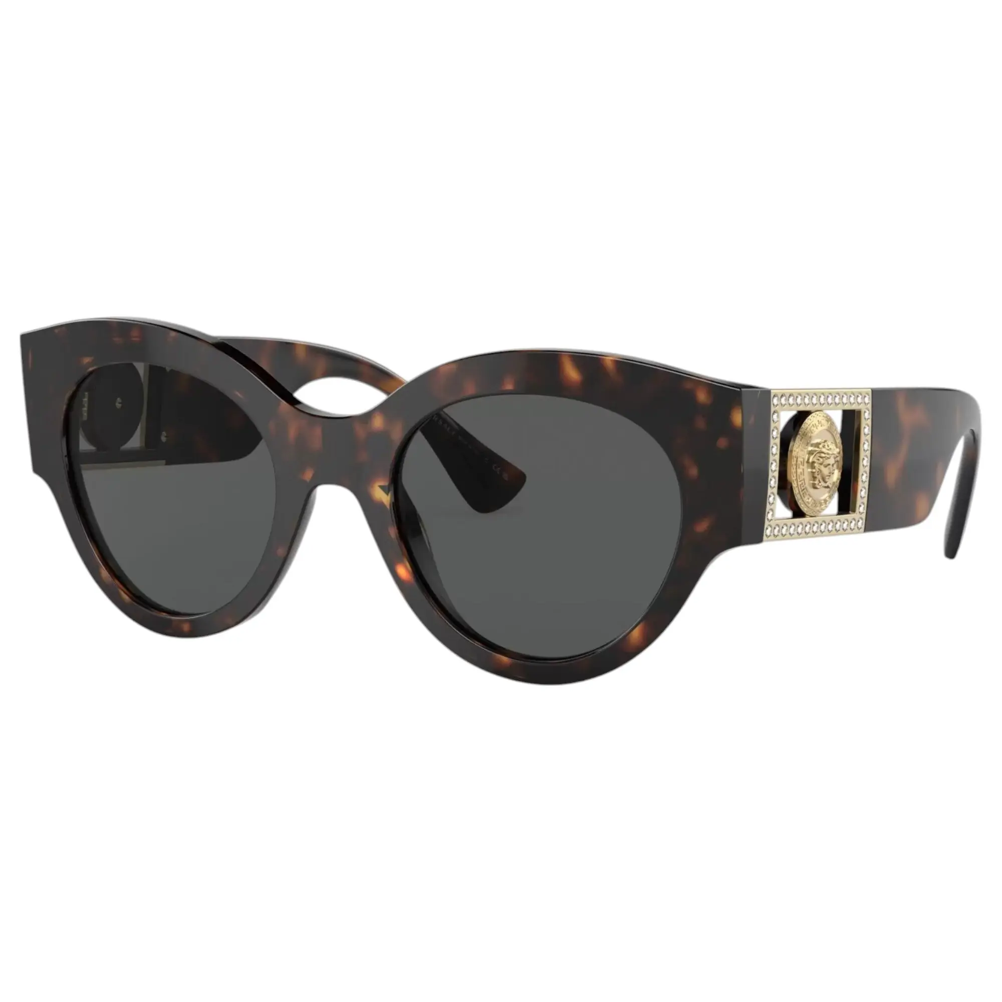 Womens Versace Sunglasses Ve4438b Dark Havana Dark Grey Sunnies - Fashion