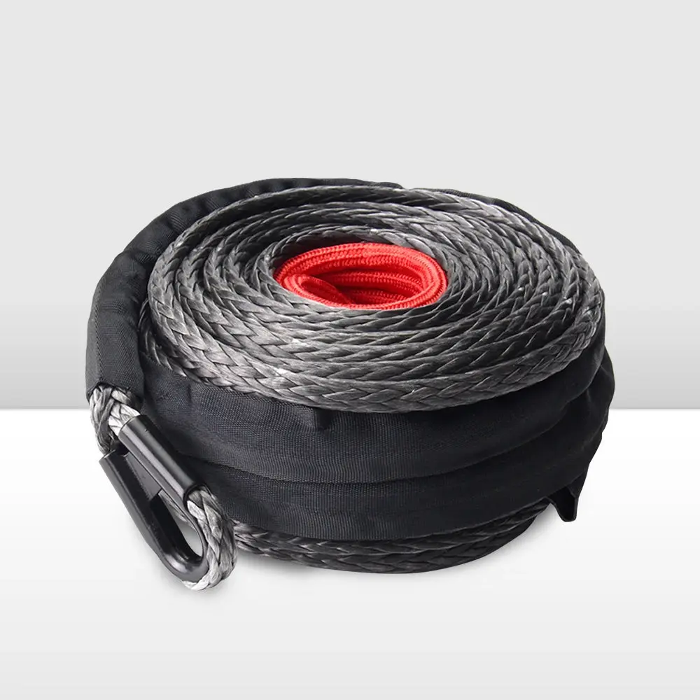 FIERYRED Winch Rope 10mm x 30m Dyneema SK75 Synthetic Rope Tow Recovery Offroad 4x4 - Automotive