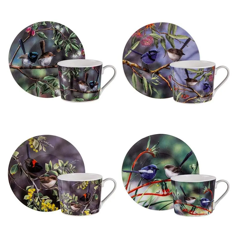 Ashdene 250ml Australian Wren Assorted Matching Hot Tea Cup/Saucer Drinking Mug - Home & Garden