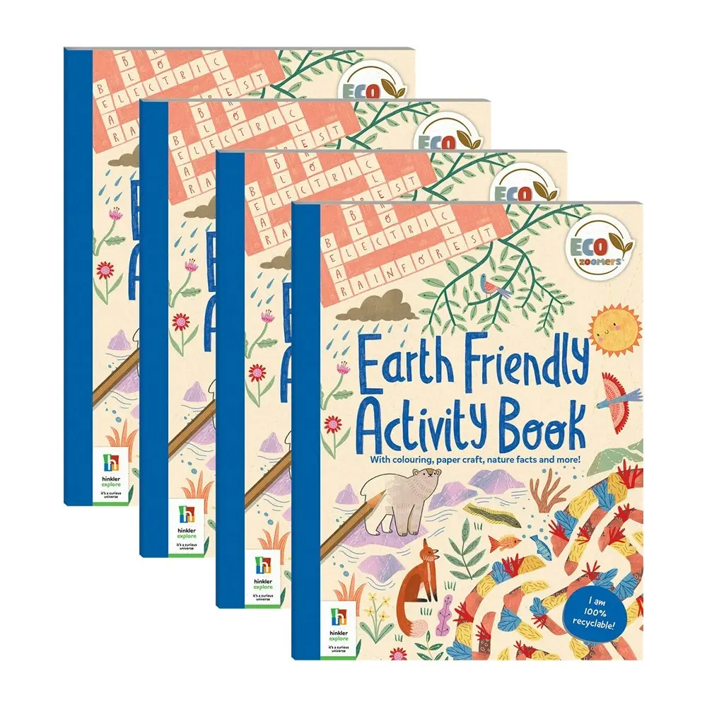 4x Building Blocks Eco Zoomers Earth Friendly Kids Activity Book Childrens 5y+ - Entertainment