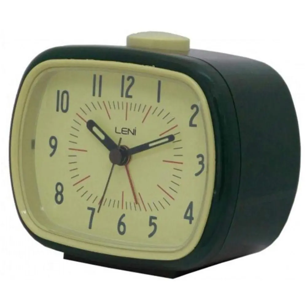 Leni Vintage Retro Desk/Table Analogue Alarm Clock Bedside Home Decor Black - Home & Garden