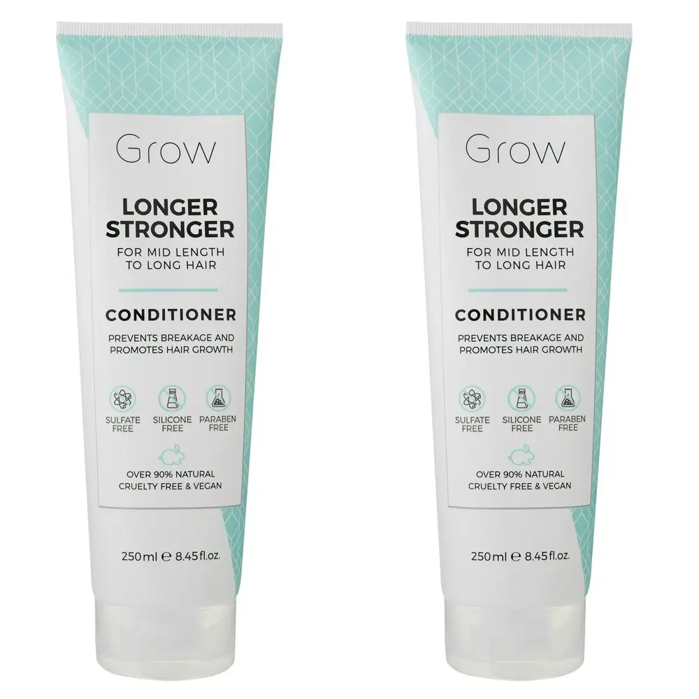 2x Grow Longer Stronger 250ml Conditioner Hair/Scalp Care For Mid to Long Strand - Beauty