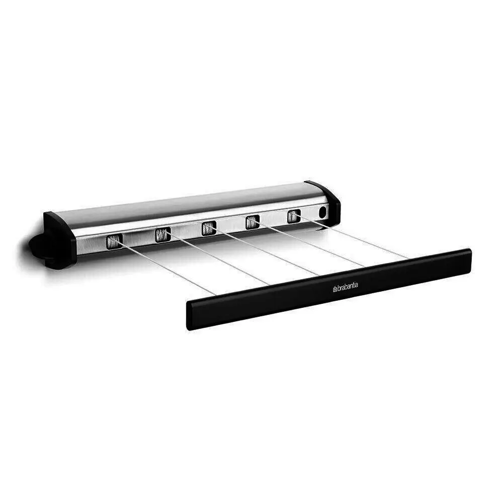 Brabantia Indoor Retractable 22m Clothes Line Pull Out Airer | Stainless - Home & Garden