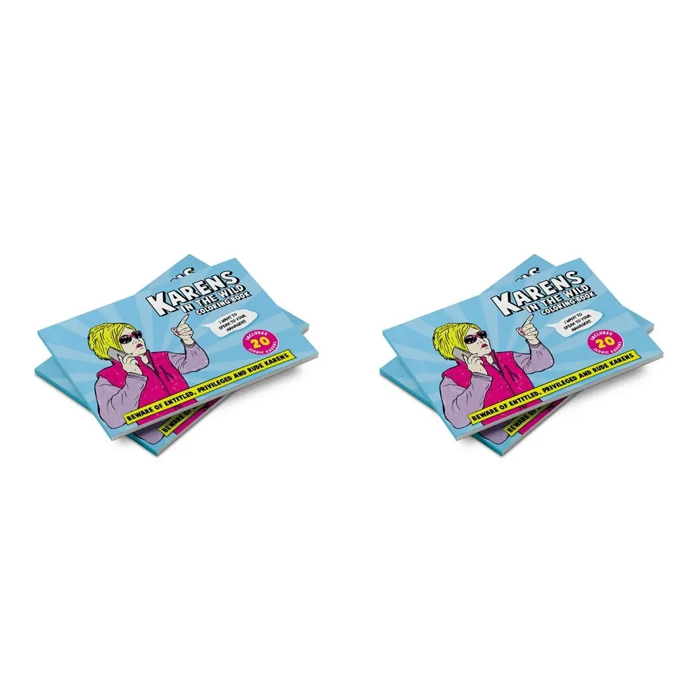 2PK Bubblegum Stuff Karen in the Wild Colouring Book Adult Relaxing Art Activity - Entertainment