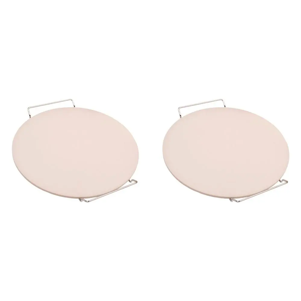 2x Al Dente Ceramic Pizza Baking Stone w/Rack 33cm Home Kitchen Cooking Utensil - Home & Garden