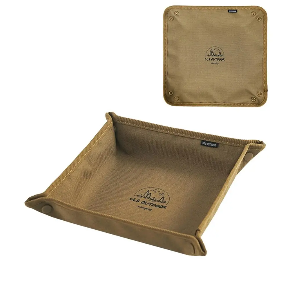 2Pcs Portable Camping Tray Foldable Storage Tray Waterproof Travel Organizer - Home & Garden
