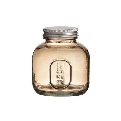 Ladelle Eco Recycled Rustico Glass 350ml Storage Jar Bottle Container w/Lid SMK - Home & Garden