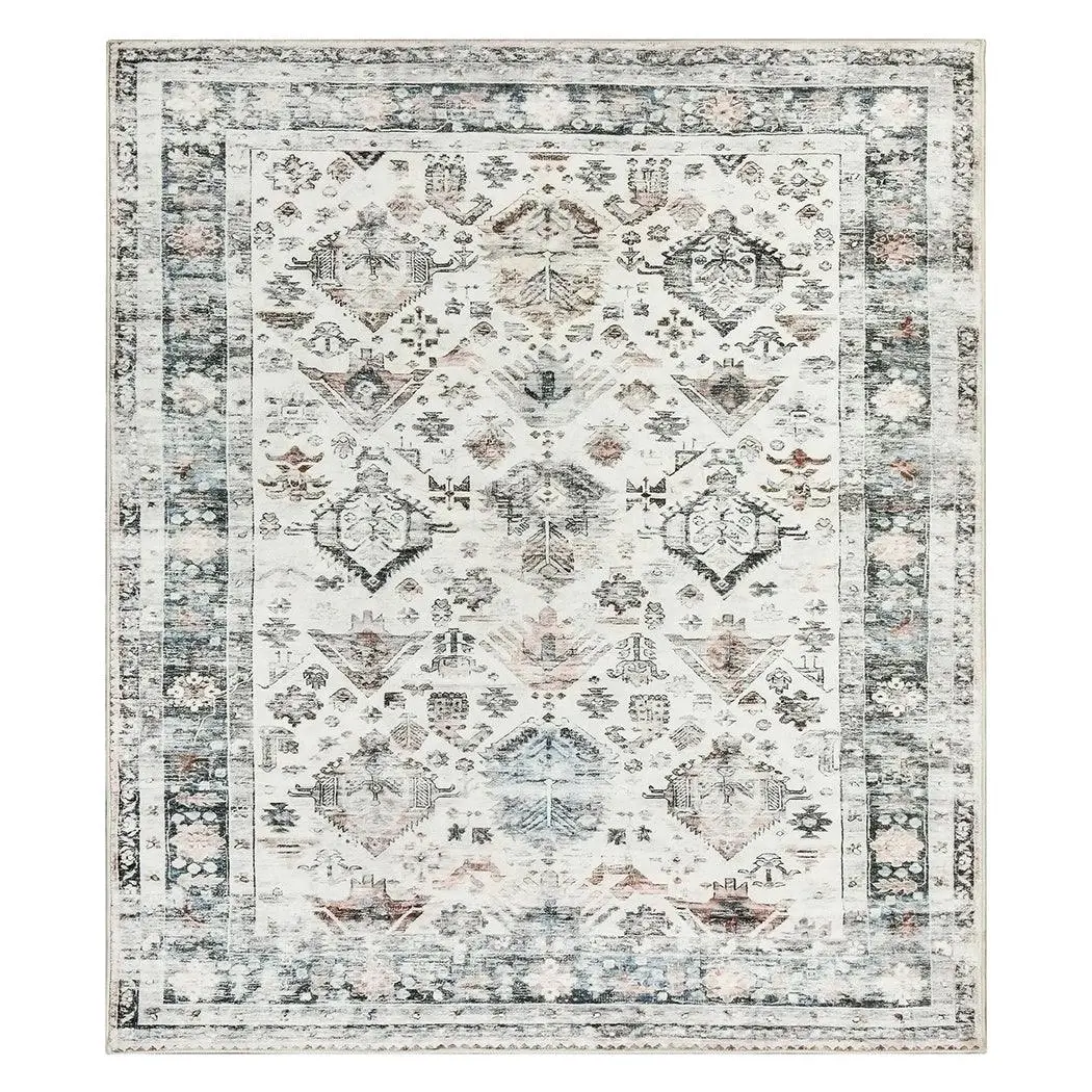 Marlow Floor Rug Vintage Short Pile Washable Carpet Soft Plush Non Slip 200x230 - Hardware