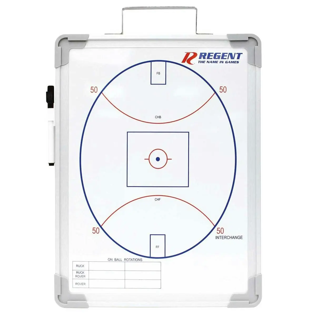 Regent Aussie Rules/Football Medium Coaches Board Magnetic Tactic Whiteboard - Sports & Outdoor