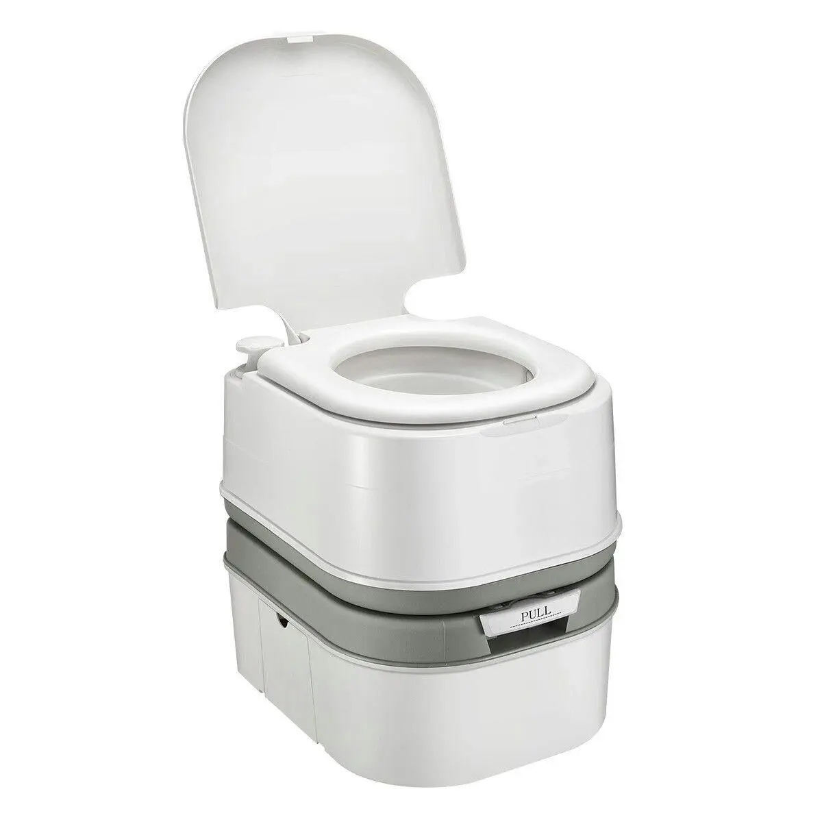 Ausway 24L Portable Toilet Camping Travel Mobile Porta Potty White and Grey 44.5x35x44cm - Sports & Outdoor