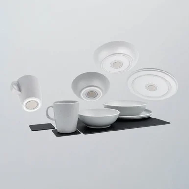 Silwy YBRKGS11W Tableware Set Dolomit Grey + Metal- SYBRKGS11W