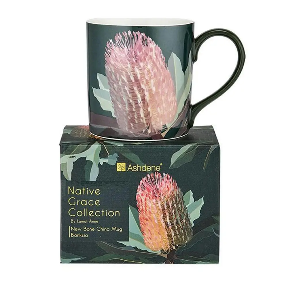 Ashdene Native Grace Banksia Plant/Flower Drinking Mug/Cup Tea/Coffee Hot 13cm - Home & Garden
