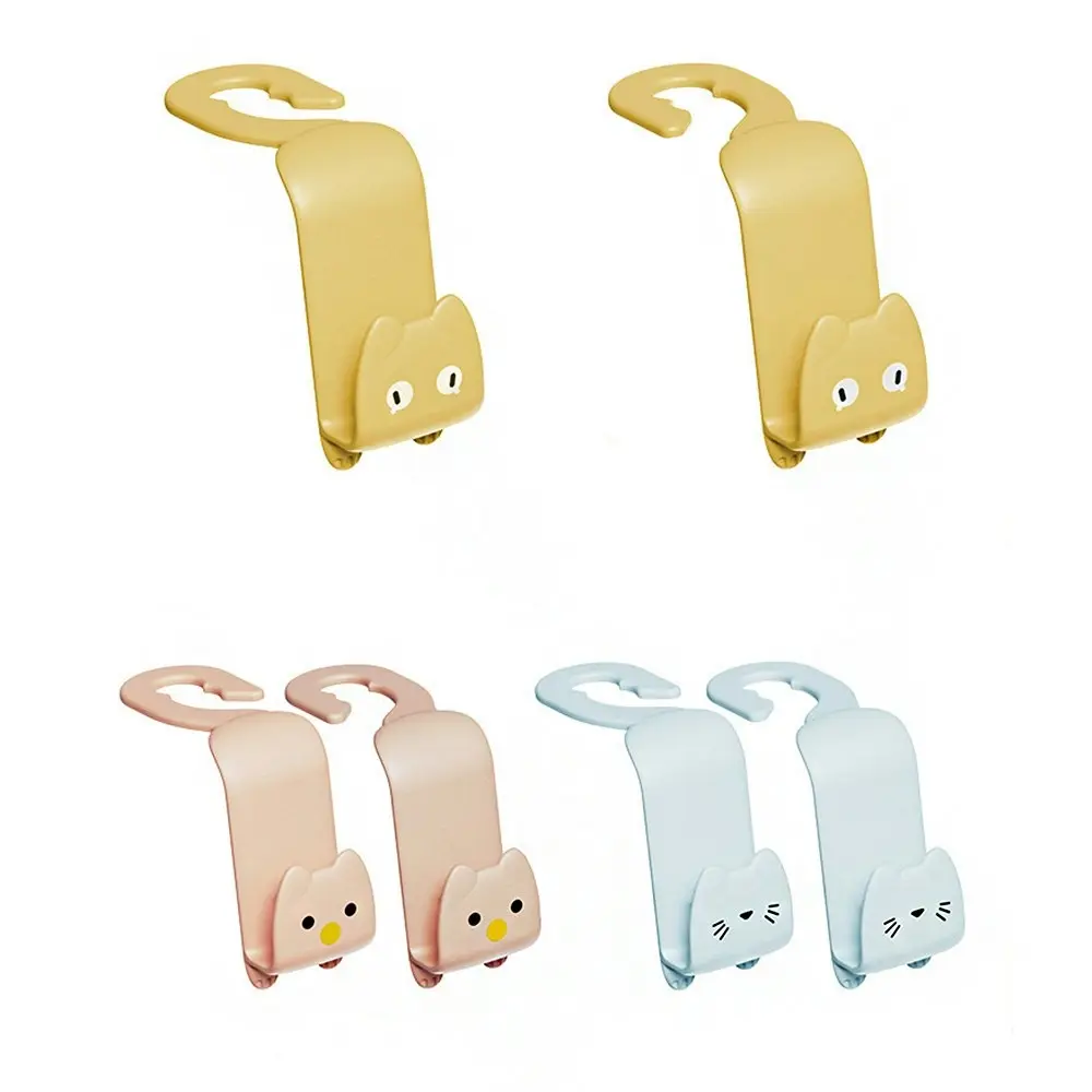6Pcs Car Hook Multi Functional Car Seat Back Hook Cute Cartoon Rear Seat Hook - Home & Garden
