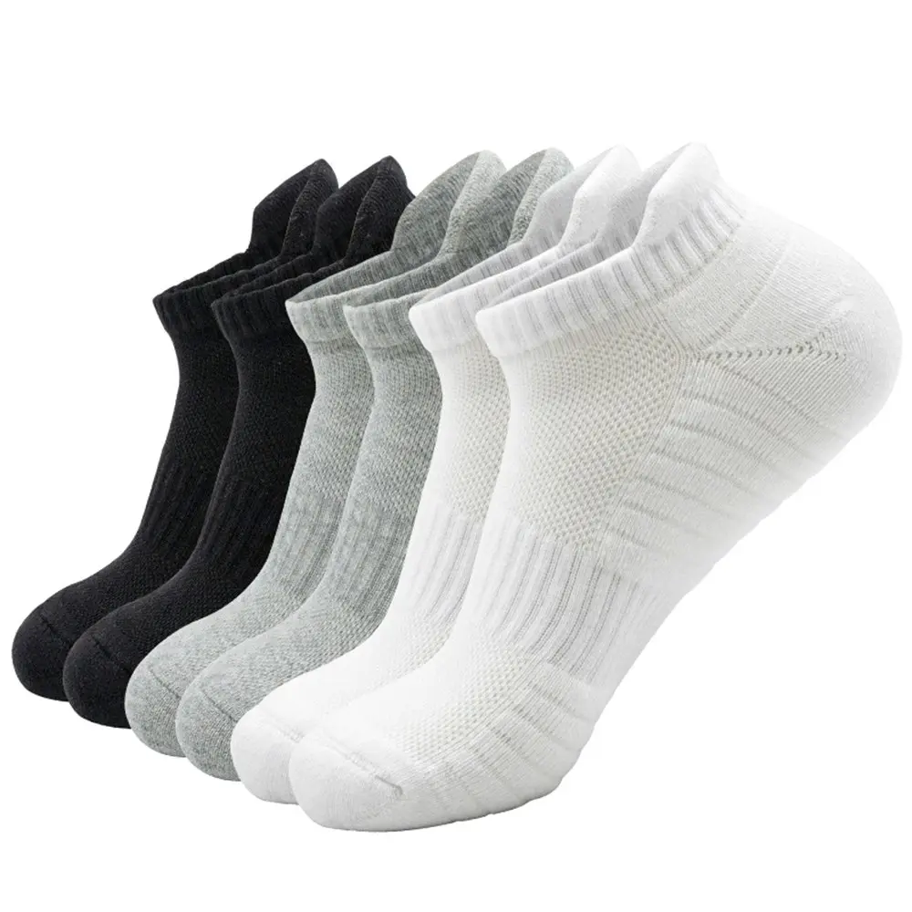 3 Pairs Men Athletic Running Socks Low Cut Sports Socks Breathable Casual Socks - Fashion
