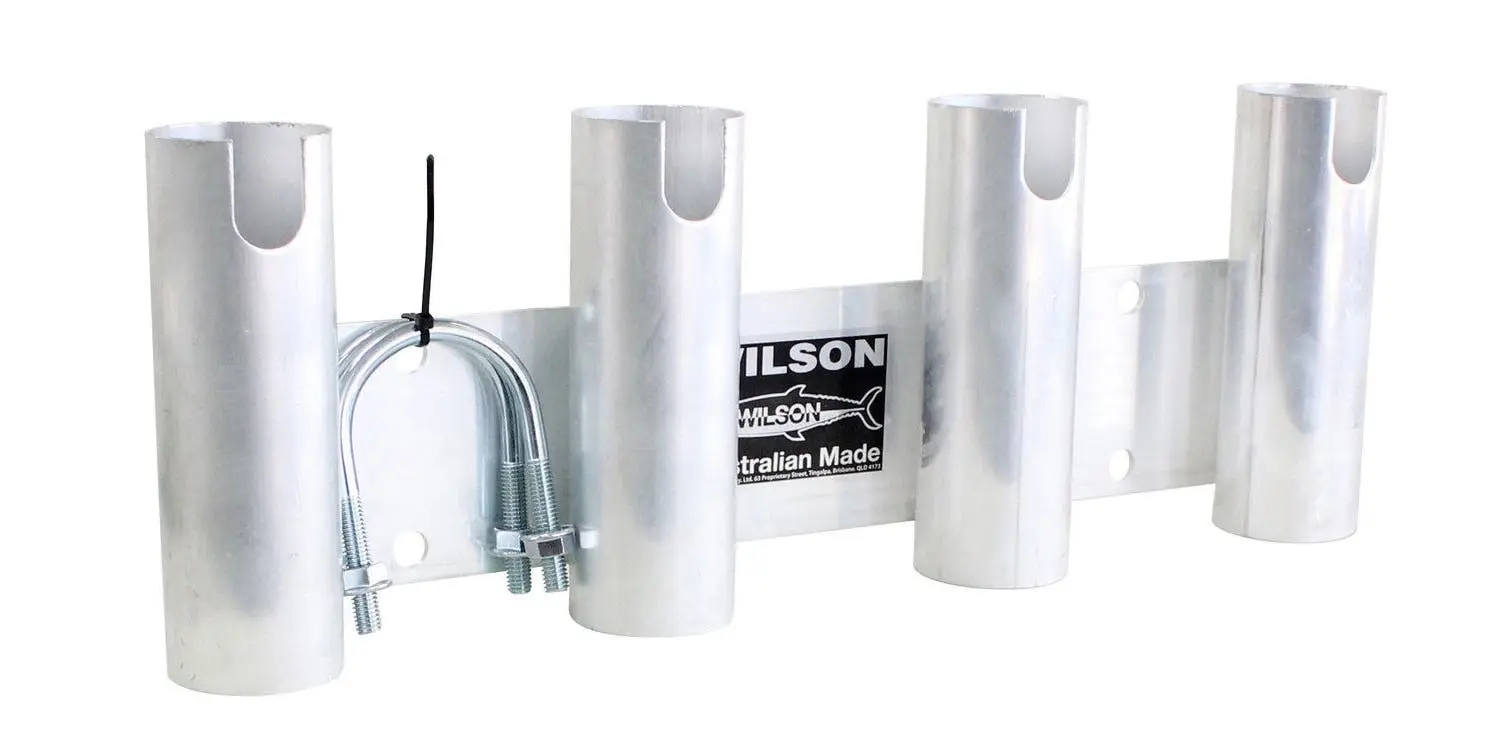 Wilson Bull Bar Fishing Rod Holder/Carrier Aluminium 4 Hole - Sports & Outdoor