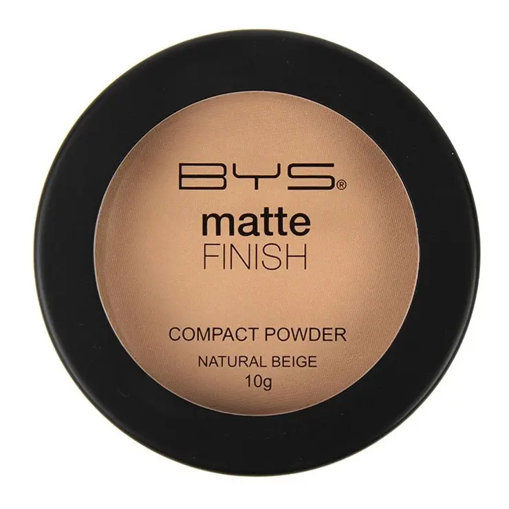 BYS 10g Matte Finish Compact Powder Face Makeup Women Cosmetics Natural Beige - Beauty