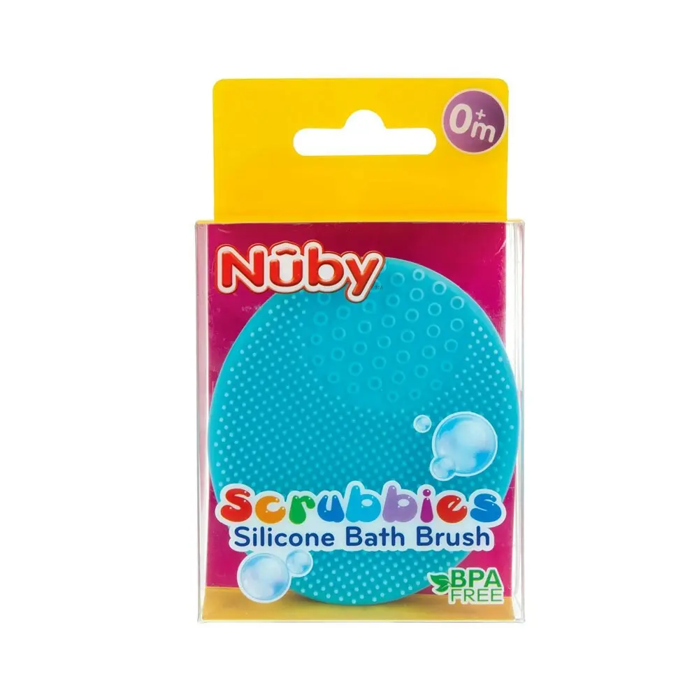 Nuby Scrubbies Silicone Bath Time Body Cleaning/Exfoliating Brush Assorted - Beauty