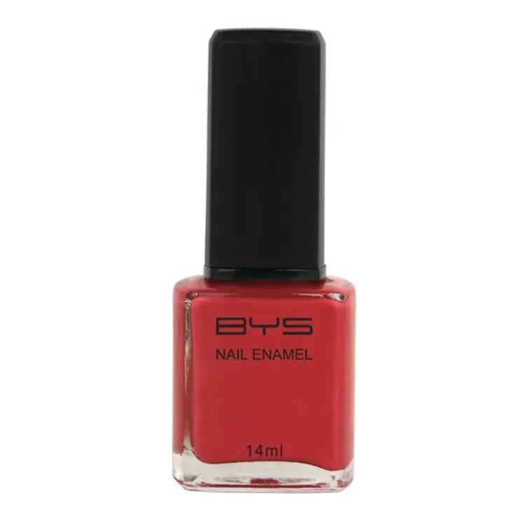 BYS Kiss Me Coral Nail Polish Enamel Lacquer Gloss Lasting Quick Dry 14ml Red - Beauty