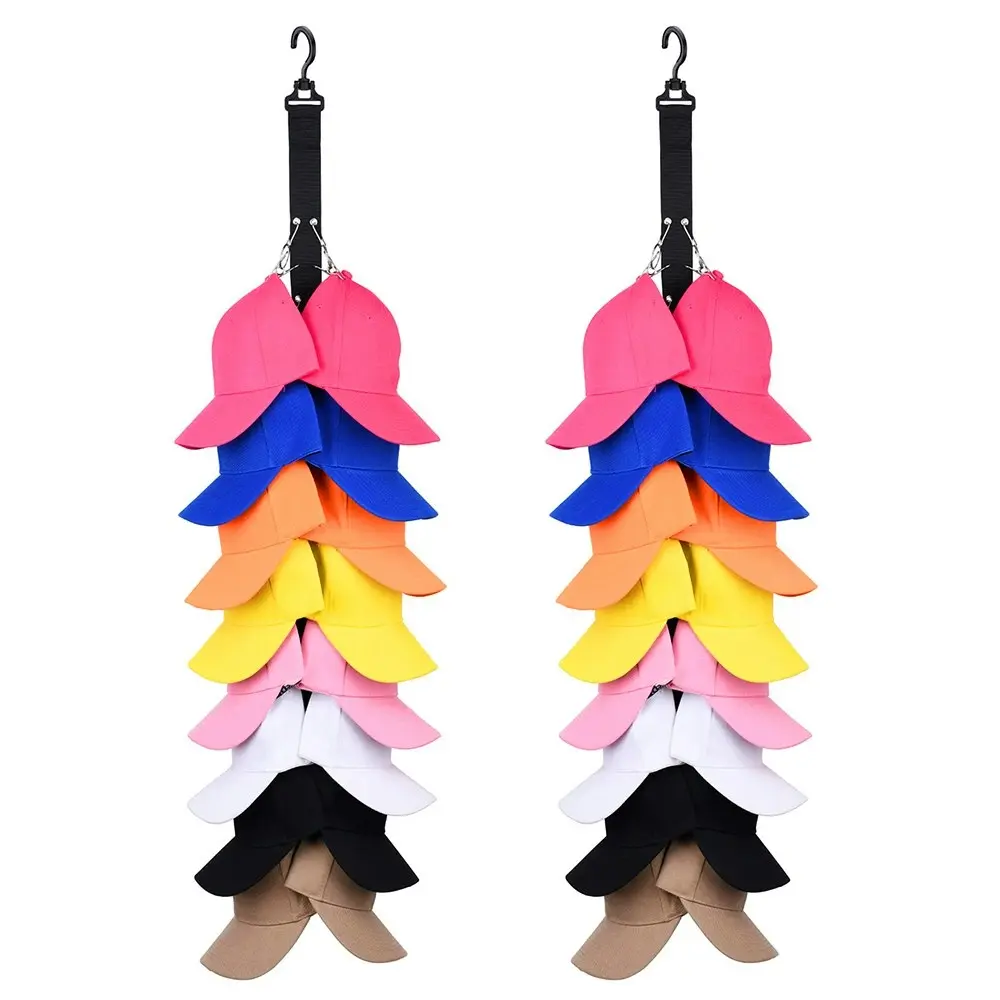 2pcs Closet Hanging Cap Organizer 16 Baseball Cap Rack Hook Hat Holder Storage - Home & Garden