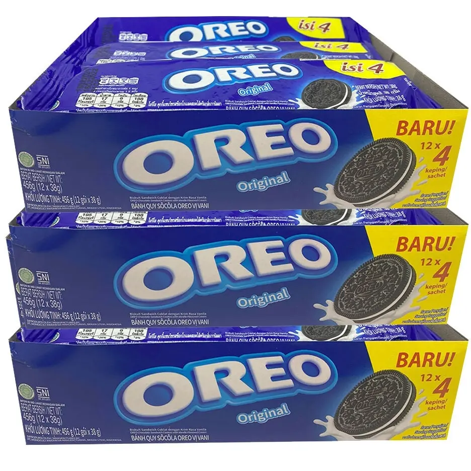 36x 4PK 38g Oreo Snack Pack Vanilla Original Cookies/Biscuits/Sweets/Chocolate - Groceries