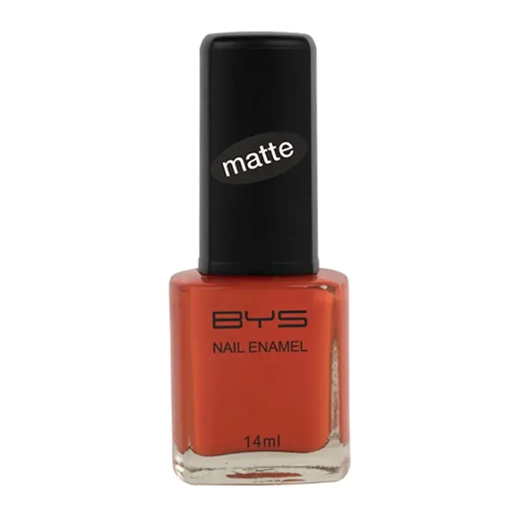 BYS Matte Nail Polish Enamel Lacquer Chip Resistant Lasting Quick Dry ORNG 14ml - Beauty