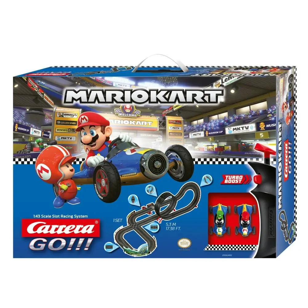 Carrera 5.3m Go Nintendo Mach 8 Mario Kart 8 Slot Car Racing Tracks Kids Toy 6y+ - Toys & Games